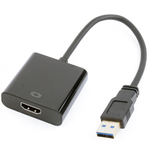 GEMBIRD USB 3.0 HDMI transformator Crno 8cm A-USB3-HDMI-02