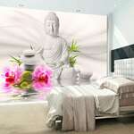Samoljepljiva foto tapeta - Buddha and Orchids 392x280