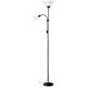BRILLIANT 93008/76 | Spari4 Brilliant podna svjetiljka 180cm sa prekidačem na kablu elementi koji se mogu okretati 1x E27 + 1x E14 crno, bijelo