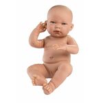Llorens 84302 NEW BORN GIRL - realistična beba s punim tijelom od vinila - 43 cm
