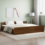 vidaXL Okvir kreveta s uzglavljem i podnožjem boja hrasta 180 x 200 cm