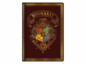 BLUE SKY HARRY POTTER A5 CASEBOUND NOTEBOOK - RED - COLOURFUL CREST