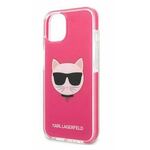 Karl Lagerfeld TPE Choupette Head -stražnja maska za iPhone 13 mini -roza