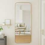 Zidno ogledalo zlatno 40x100 cm pravokutno