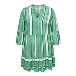 ONLY Carmakoma Košulja haljina 'MARRAKESH' zelena / bijela