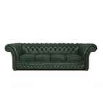 Chesterfield Garnitura Winfield Basic Luxe Leather | 4-sjedišta | Cloudy Green