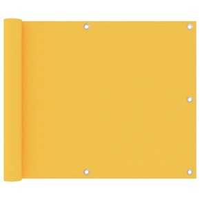 VidaXL Balkonski zastor žuti 75 x 400 cm od tkanine Oxford