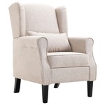 vidaXL Fotelja od tkanine boje platna