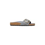 Kožne natikače Birkenstock Madrid Big Buckle siva 1032090