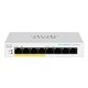 Cisco CBS110-8PP-D-EU Unmanaged 8-port GE, (4 support PoE with 32W power budget), Desktop, Ext PS