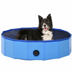 vidaXL Sklopivi bazen za pse plavi 80 x 20 cm PVC