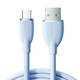 Šareni kabel 3A USB na USB C SA29-AC3 / 3A / 1,2m (plavi)