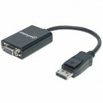 Adapter Manhattan DisplayPort (M) na VGA (Ž) konverter 15cm aktivni crni za monitor projektor 151962