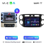 Android Auto auto radio za VW Volkswagen Tiguan 1 NF 2006-2016 - V1 C (1GB 32GB)B - france
