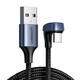 Kutni kabel USB2.0 muški na USB-C UGREEN 3A, 2m (crni)