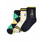 Set od 3 para dječjih visokih čarapa Polo Ralph Lauren 442945132001 Grey 020