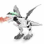 Netscroll Robot dinosaurus s efektom pare, svjetlom i zvukom, kreće se i riče kao pravi, DinoStar igračka za djecu, sigurna i zabavna, DinoStar