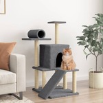 vidaXL Penjalica za mačke sa stupovima za grebanje tamnosiva 110,5 cm