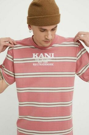 Karl Kani Majica boja pijeska / svijetloroza / bijela