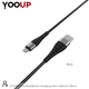 Kabel YOOUP L02 MUNIFICENT MICRO USB 1m Crni