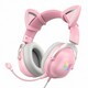 Gaming headset X11 cat ear USB pink