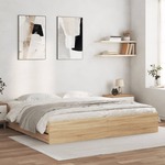 Okvir za krevet s ladicama boja hrasta 180x200 cm drveni