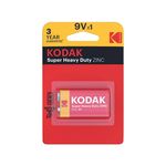 Baterija Kodak Super Heavy Duty Zink 9V 1/1