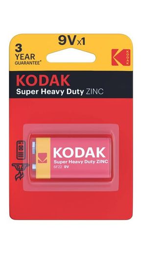 Baterija Kodak Super Heavy Duty Zink 9V 1/1