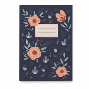 Bilježnica bez crta od recikliranog papira A5 s motivom Flowers Printintin