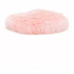 Ružičasti jastuk od ovčje kože Native Natural Round, ⌀ 40 cm