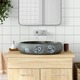vidaXL Nadgradni umivaonik sivi ovalni 59 x 40 x 15 cm keramički