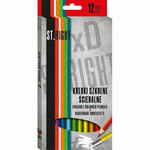 St.Right Šesterokutna olovka u boji sa gumicom za brisanje 12 komada