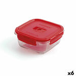 Hermetička Kutija za Ručak Luminarc Pure Box 760 ml Crvena Staklo (6 kom.) , 2616 g