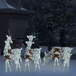 vidaXL Božićni sobovi 6 kom hladni bijeli mrežasti