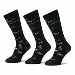 Set od 3 para unisex visokih čarapa Horka Riding Socks 145450-0000-0203 H Black/Grey