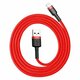 Baseus Cafule USB Lightning kabel 2.4A 1m (crni + crveni) (paket od 5 komada)