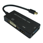 Roline VALUE adapter/kabel Mini DisplayPort - VGA/DVI/HDMI, M/F, v1.2, aktivni, 0.1m
