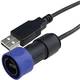 Bulgin USB kabel USB 2.0 USB-A utikač, USB-Micro-B utikač 3.00 m crna, plava boja