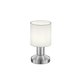 TRIO 595400101 | Garda-TR Trio stolna svjetiljka 18cm sa dodirnim prekidačem 1x E14 poniklano mat, bijelo