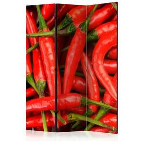 Paravan u 3 dijela - chili pepper - background [Room Dividers] 135x172