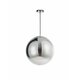 NOVA LUCE 9080400 | Lazione Nova Luce visilice svjetiljka kuglasta s mogućnošću skraćivanja kabla 1x E27 krom, dim, crno