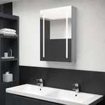 vidaXL LED kupaonski ormarić s ogledalom siva boja betona 50x13x70 cm