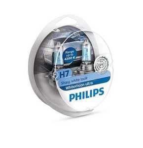Philips par žarulja H7 WhiteVision Ultra + W5W