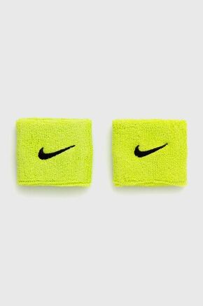 Traka za zapešće Nike boja: zelena - zelena. Traka iz kolekcije Nike. Model izrađen od glatke pletenine.