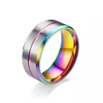 RNR One Stripe Rainbow, prsten od nehrđajućeg čelika