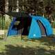 vidaXL Šator za kampiranje za 4 osobe plavi 420x260x153 cm taft 185T