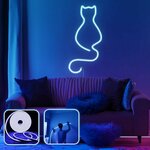 Opviq dekorativna zidna led svjetiljka, Daisy the Cat - Medium - Blue