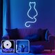 Opviq dekorativna zidna led svjetiljka, Daisy the Cat - Medium - Blue