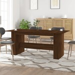 Blagovaonski stol boja smeđeg hrasta 180x90x76 cm drveni