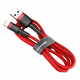 BASEUS USB Lightning Punjač / podatkovni kabel Crvena 1m CALKLF-B09